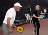 John and Ron in pickleball tournament