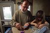 Granddad and Addie doing crafts together in Marietta, GA