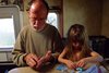 Granddad and Addie doing crafts together in Marietta, GA