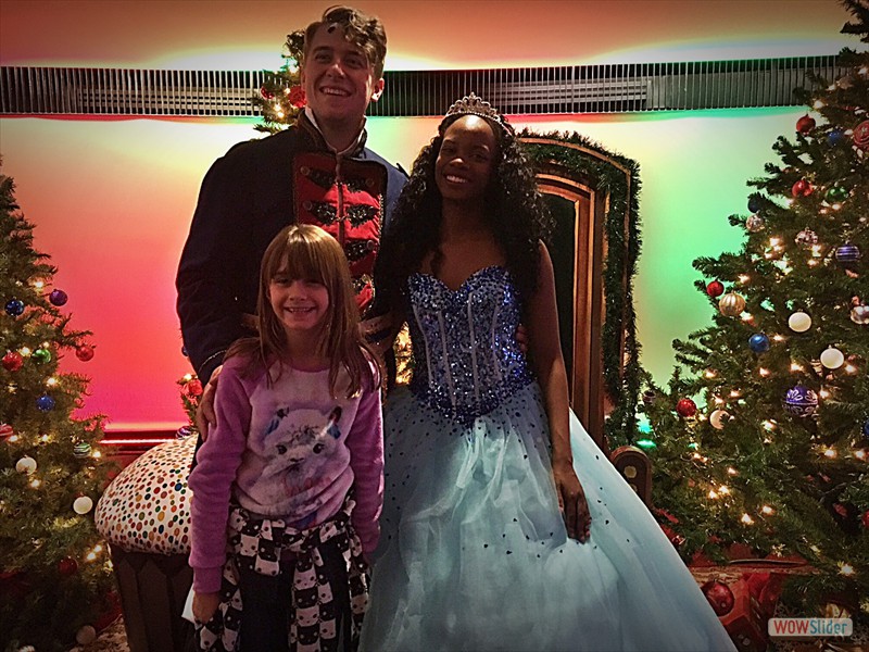 Addy with the Prince and Cinderella