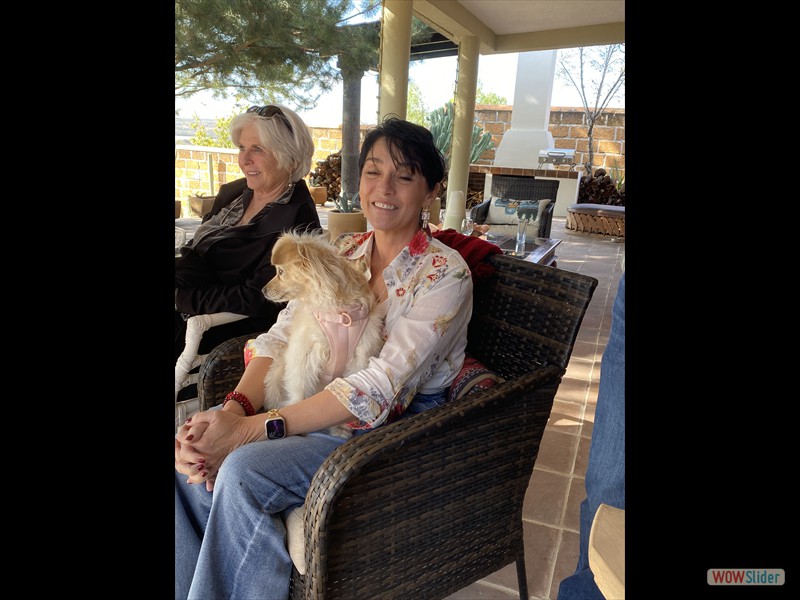 Susan, Jen and Karma -Secret Santa at Roger and Johanne's