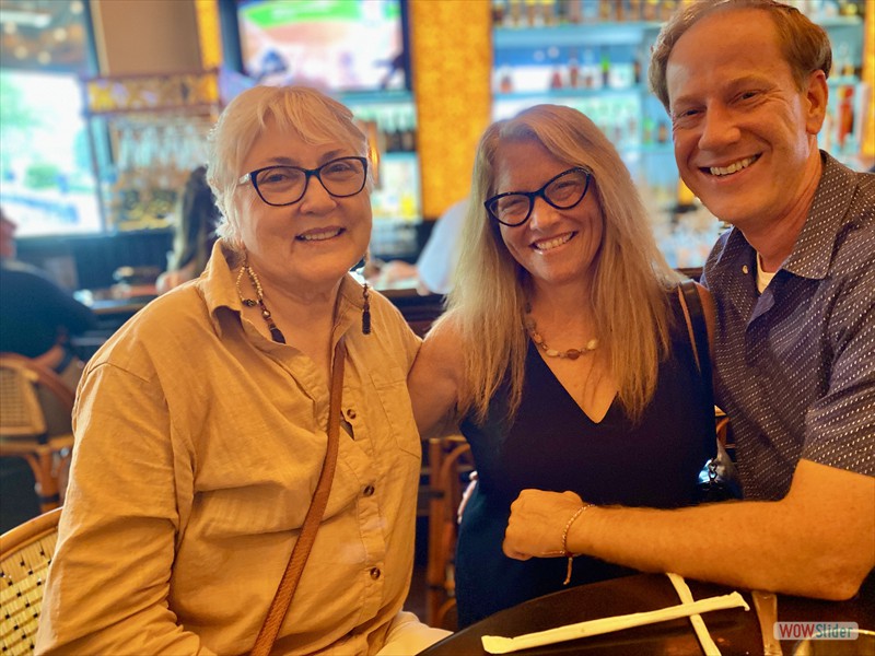 Deb with Sabina and Mark at the Cheesecake Factory in Buckhead