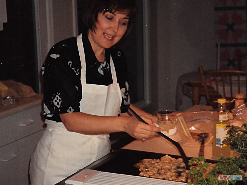 Deb cooking at home in Florence AL